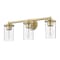 Z-Lite Thayer Vanity, 3-Light, 22.5 In.W x 5.75 In.L x 8.75 In.H, Luxe Gold/Clear 742-3V-LG - alternate 7